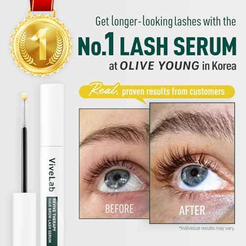 Biotin Lash Serum - Eyelash and Eyebrow Growth Serum for Thicker, Fuller Lashes and Brows, Korean Dermatologist-Developed, 0.35oz