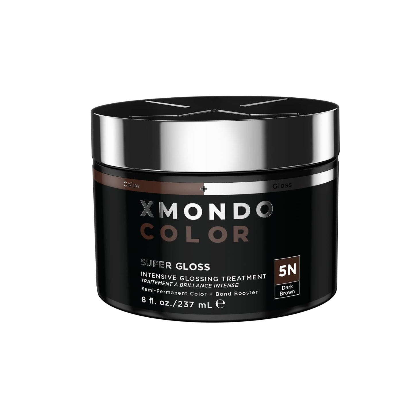 XMONDO Color 5N Dark Brown Depositing Mask - Nourishing Glossing Treatment, Vegan Formula, 8 Fl Oz