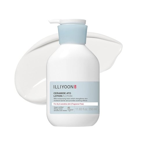 Illiyoon ATO Lotion - Hydrating Moisturizer for Dry Skin | 350ml Size with Gentle Top to Toe Wash