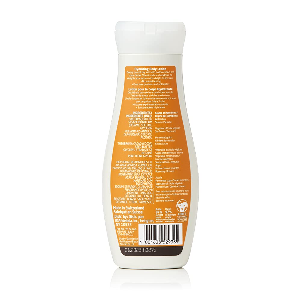 Weleda Hydrating Sea Buckthorn Body Lotion - Nourishing Formula, 6.8 Fl Oz