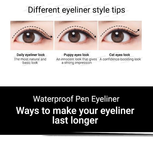 MACQUEEN - Waterproof Pen Eyeliner | Long-Lasting Brown Black Formula for All-Day Wear