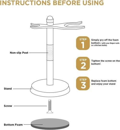 Perfecto Deluxe Black Razor Stand | Prolongs Life of Shaving Brush | Ideal Gift for Him