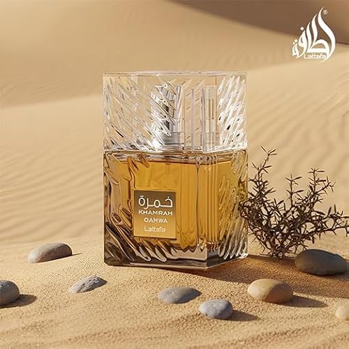 Lattafa Khamrah Qahwa - Vanilla, Warm Spicy, Cinnamon, Sweet - Eau de Parfum Long-Lasting Fragrance for Unisex, 3.40 Ounce / 100 ml