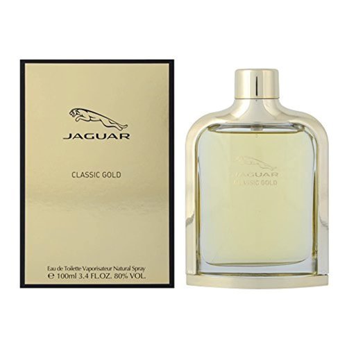 Jaguar Classic Gold Eau de Toilette Spray for Men - 3.4 Ounce | Pack of 2 Bottles