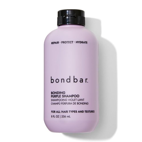 Bondbar Purple Brightening Shampoo - Neutralizes Brassiness & Hydrates Blonde, Gray Hair | 8 Fl. Oz