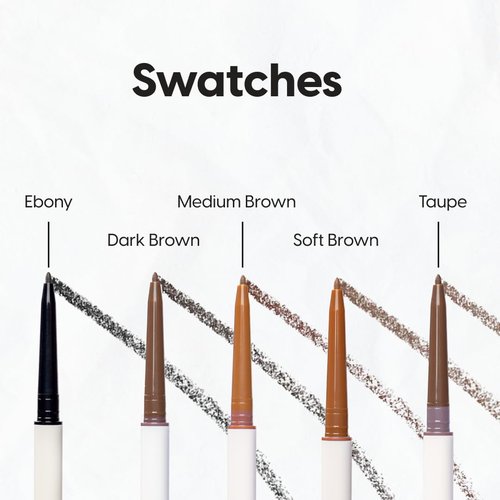Kara Beauty Essentials Micro Brow Pencil Infused with Castor Oil - Long-Wearing, Retractable Eyebrow Pencil with Fine Tip and Spoolie Brush for Fuller Brows. Perfect Eyebrow Makeup for Women (Taupe)