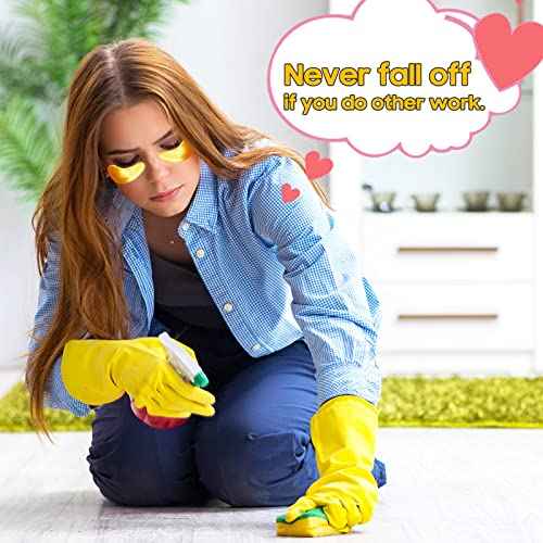 Adofect Collagen Powder Eye Mask 30 Pairs Gold Under Eye Gel Pads, Hyaluronic Acid Under Eye Mask Gel Patches for Puffy Eye Reducing Dark Circles, Eye Bags, Wrinkle, Refresh Your Eyes, Gold