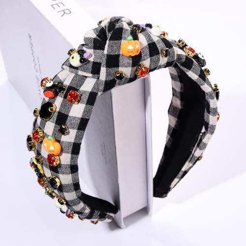 Thanksgiving Crystal Velvet Headband Cross Knotted Turban Headdress Colorful rhinestone Statement Wide Hair Band Hoop Accessories For Women Girls