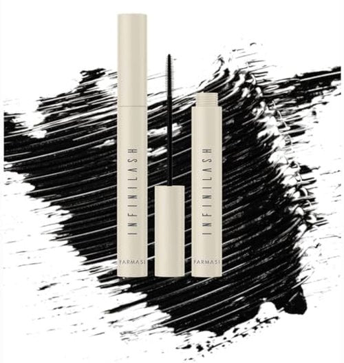 FARMASi Infinilash Mascara, Lengthening & Volumizing Definition, Twin-Vortex Silicone Brush, Clump-Free Lightweight Formula, Ultra Black Finish