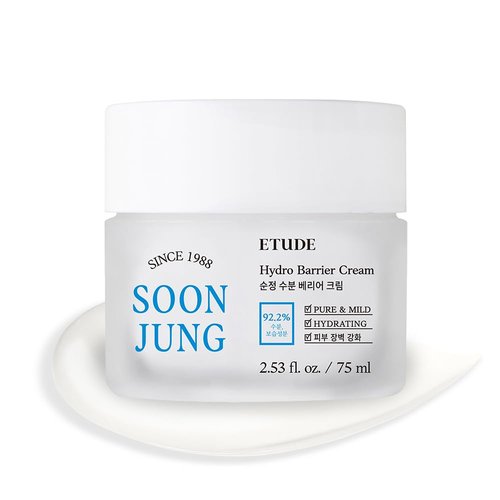 Etude House SoonJung Hydro Barrier Cream - Hydrating Face Moisturizer for Sensitive Skin (2.53 Fl Oz)