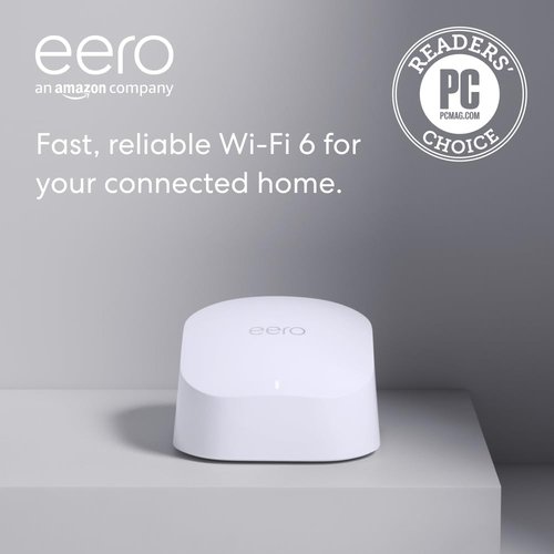 Eero 6 Mesh Wi-Fi Extender - Expand Coverage Up to 1,500 Sq. Ft. | Enhance Your Wi-Fi 6 Network