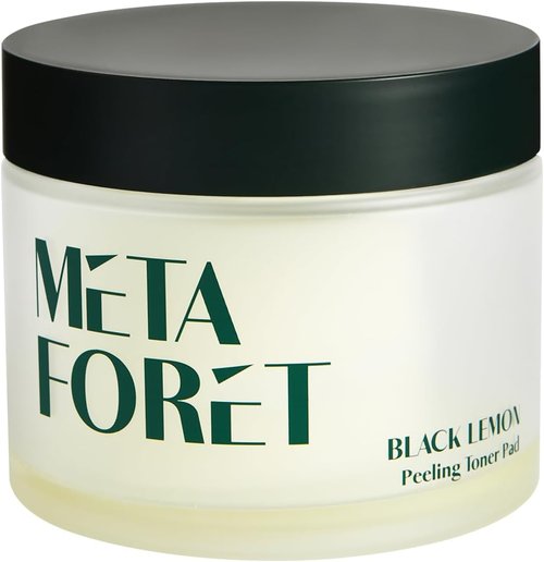 METAFORET Black Lemon Peeling Toner Pads - 60 Exfoliating Sheets for Gentle Skin Renewal