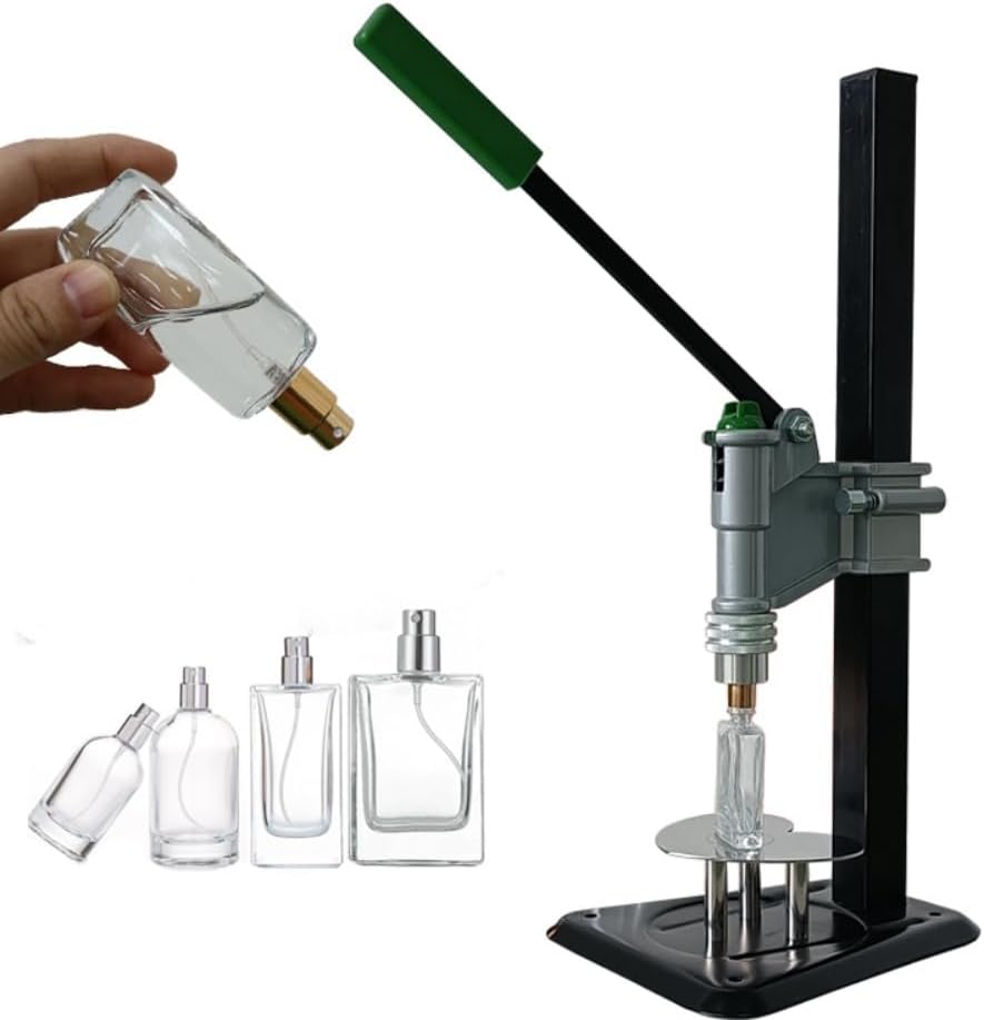 Skiennix Manual Bench Bottle Capper - 13mm to 20mm Perfume Spray Glass Bottle Sealer | Detachable Crimping Tool (15mm)