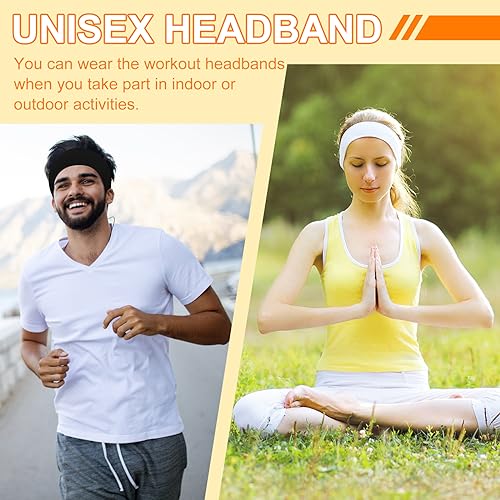 RITOPER Workout Wide Headbands - Non-Slip, Super Soft Yoga, Running, Exercise Hair Wraps for Women