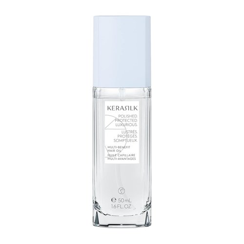 KERASILK Multi-Benefit Hair Oil - Seals Split Ends & Reduces Flyaways | Heat Protection for All Hair Types | 50ml