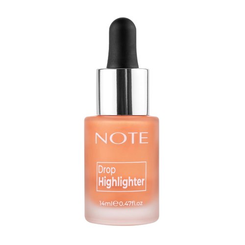 Note Cosmetique Drop Highlighter - Buildable Liquid Highlighter for Radiant Glow - 03 Candle Light - 0.47 oz