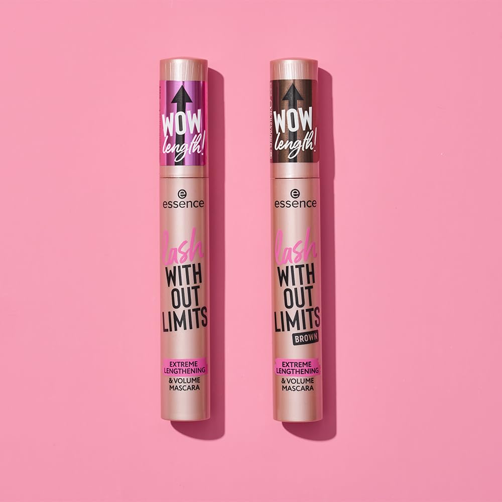 Essence Lash Without Limits Mascara - Extreme Lengthening & Volume in Brown | Vegan, Cruelty-Free