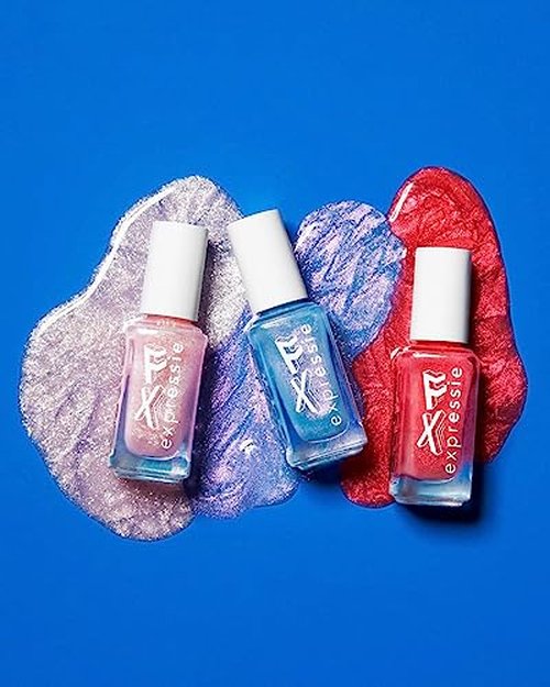 essie Expressie Nail Polish, Quick-Dry Light Pastel Peach Nail Polish, Vegan, All Things OOO, 0.33 fl oz