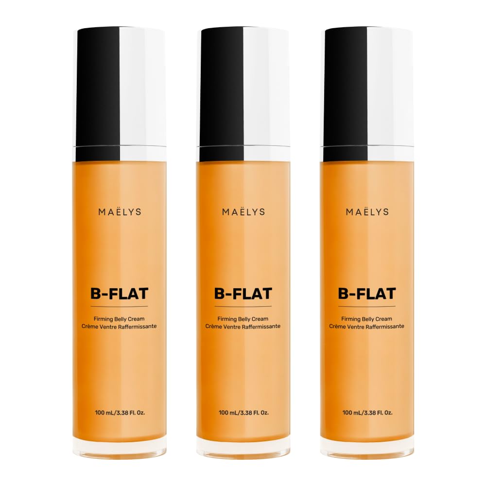 MAËLYS Cosmetics B-FLAT Belly Firming Cream - Stretch Mark Tightening Belly Cream - 3 Pack
