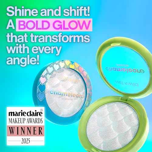 wet n wild Chameleon Chrome Highlighter, Dynamic Color Shift, Liquid-to-Baked Texture, Customizable Luminous Radiance, Cruelty-Free - Venus Swing