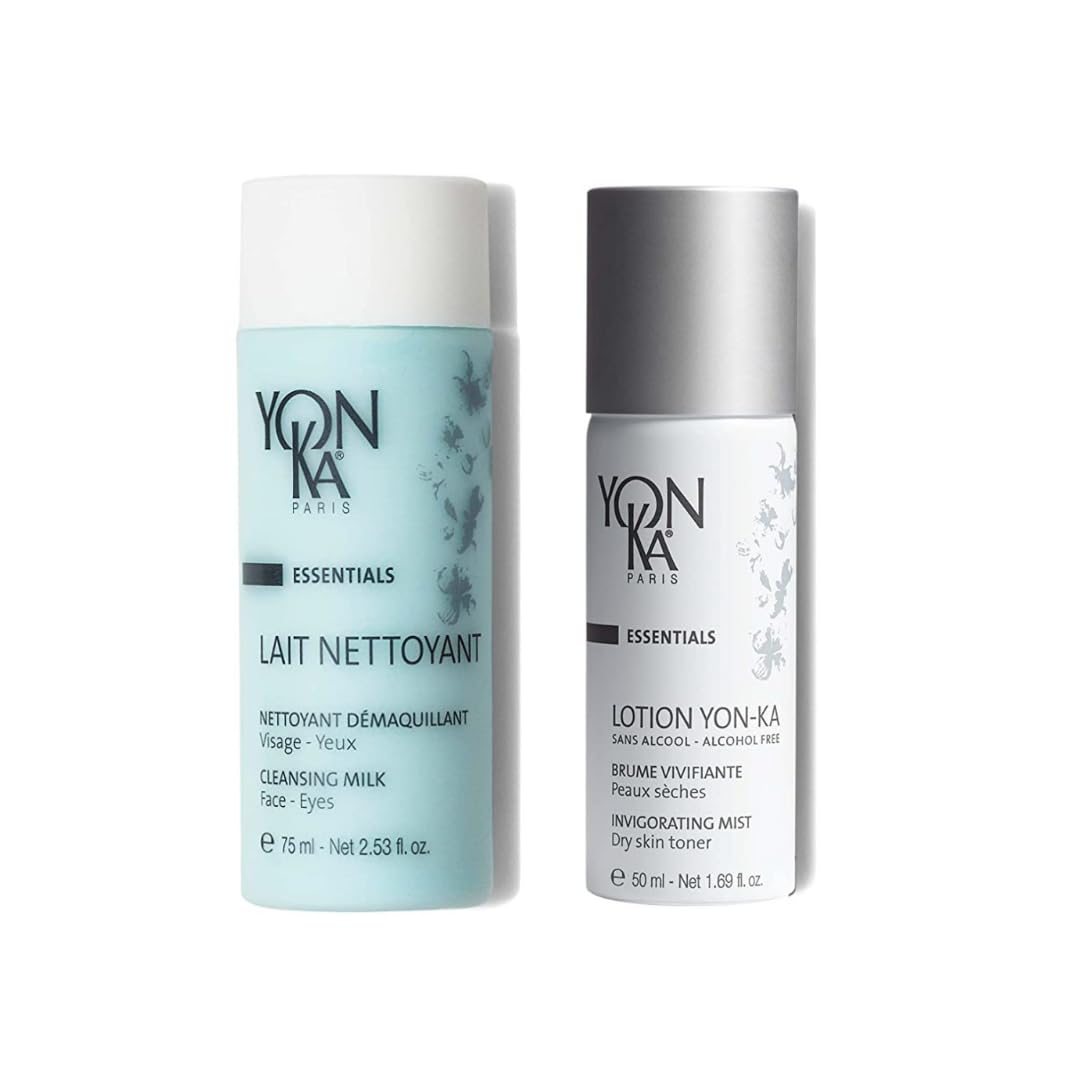 Yon-Ka Lait Nettoyant Facial Cleanser & Makeup Remover - Hydrating Travel Set | 2.53 fl oz / 1.69 fl oz