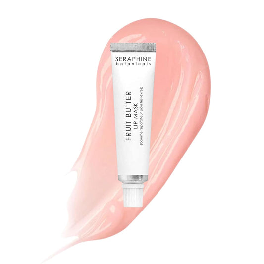Seraphine Botanicals Lip Mask - Restorative Overnight Gel Balm for Dry Lips | Hydrating Shea Butter & Apricot Oil, 0.51oz