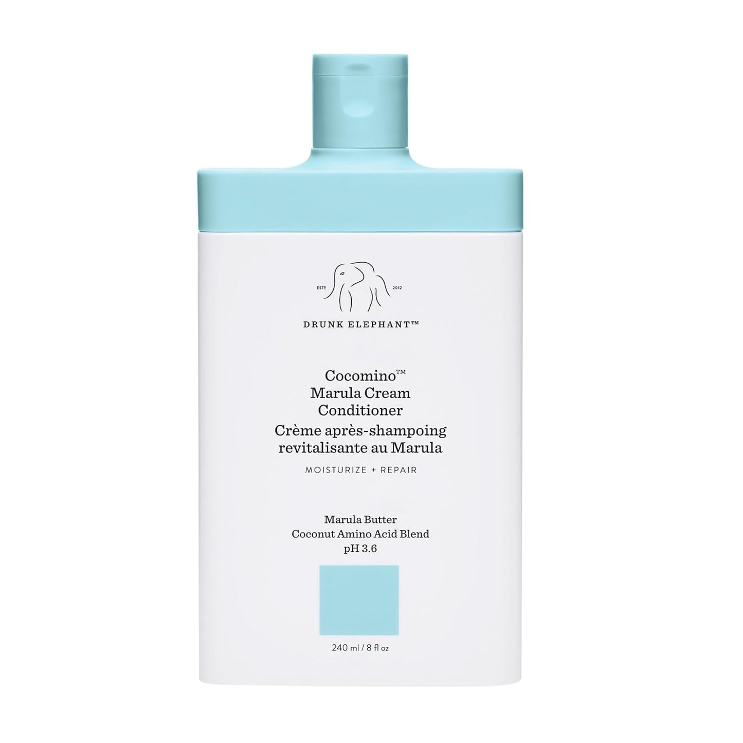 Drunk Elephant Cocomino Marula Cream Conditioner - Sulfate-Free & Cruelty-Free - 240 ml/8 fl oz