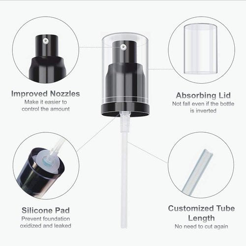 Maybelline 2PCS Replacement Press Cover - Air Pump for Fit Me Matte + Poreless Foundation (Black)