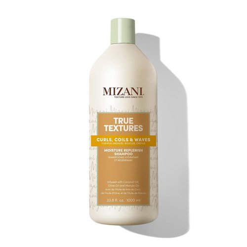 MIZANI True Textures Moisture Replenish Shampoo - Hydrating Formula for Curly Hair, Sulfate & Paraben-Free