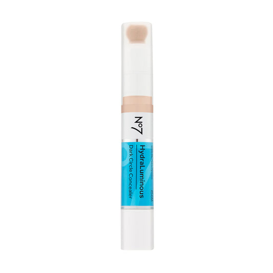 No7 Hydraluminous Concealer - Shade 1 - Full-Coverage Under Eye Concealer for Dark Circles with Caffeine & Ceramides - Hydrating & Brightening Concealer for Dark Under Eye Area (3.9ml)