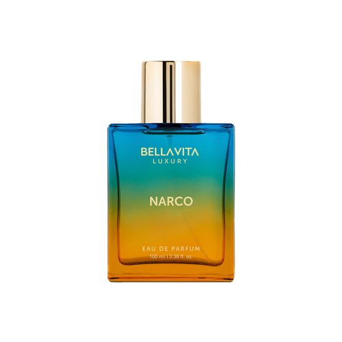Bellavita Luxury Narco Eau de Parfum | 100 ml (3.4 fl.oz.) | Perfume for Men and Women | Floral, Bergamot, Jasmine, and White Musk Notes | Long Lasting Unisex Fragrance