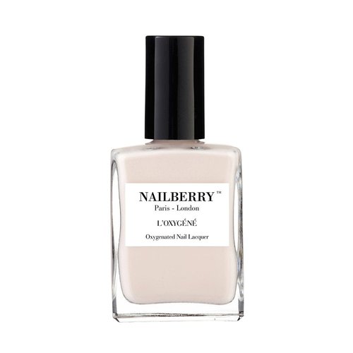 Nailberry L'Oxygéné Oxygenated Nail Lacquer - Almond | UV Protected, Long-Wear, 12-Free Vegan Polish | 15 ml