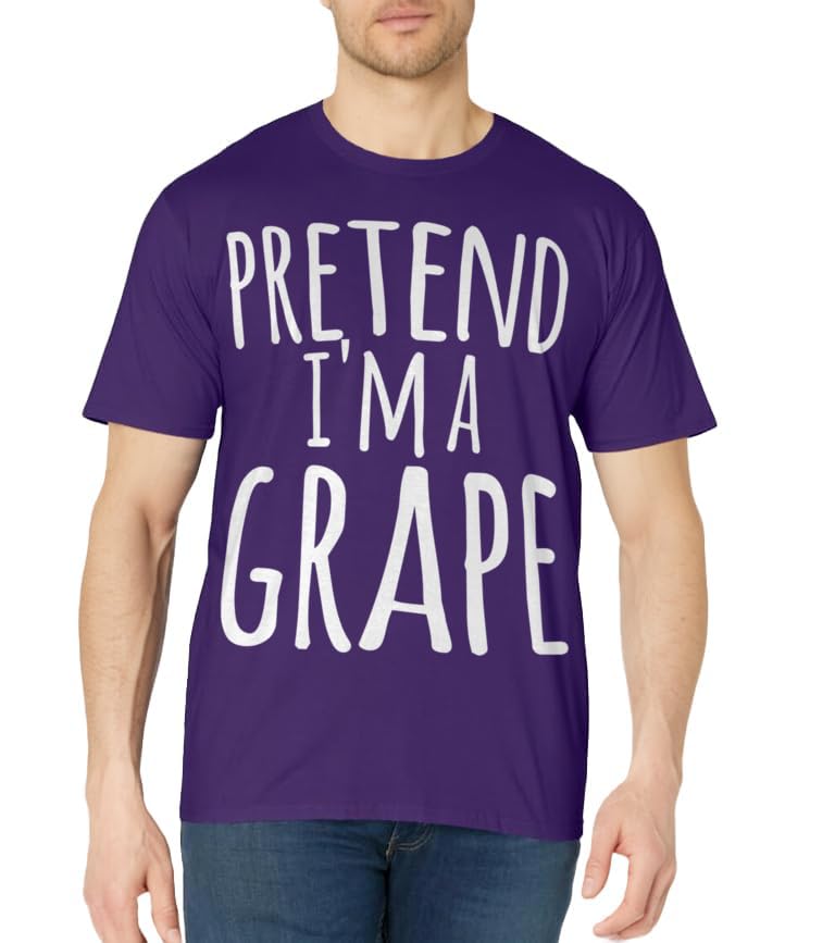 Funny Easy Lazy Halloween PRETEND I'M A GRAPE Costume T-Shirt