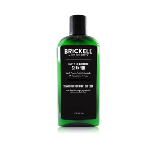 Brickell Men's Products Daily Strengthening Shampoo - Natural Mint & Tea Tree Oil for Itchy Scalp | 8 oz