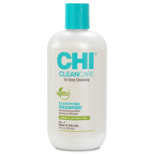 CHI CleanCare Clarifying Shampoo - Deep Cleansing Formula for Hair & Scalp | 12 Oz, Sulfate-Free & Moisture-Restoring