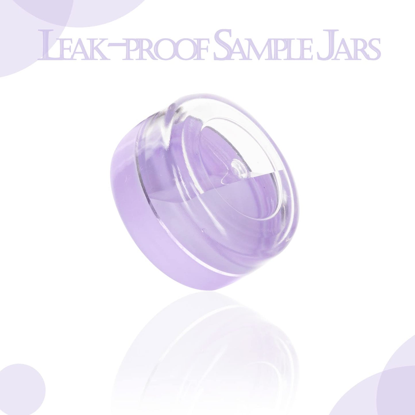 ZEJIA 3 Gram Sample Containers with Lids, 25 Count Tiny Sample Jars, 3ML Makeup Cosmetic Containers for Lip Balms, Lotion, Powder, Beauty Products(Purple Lids)