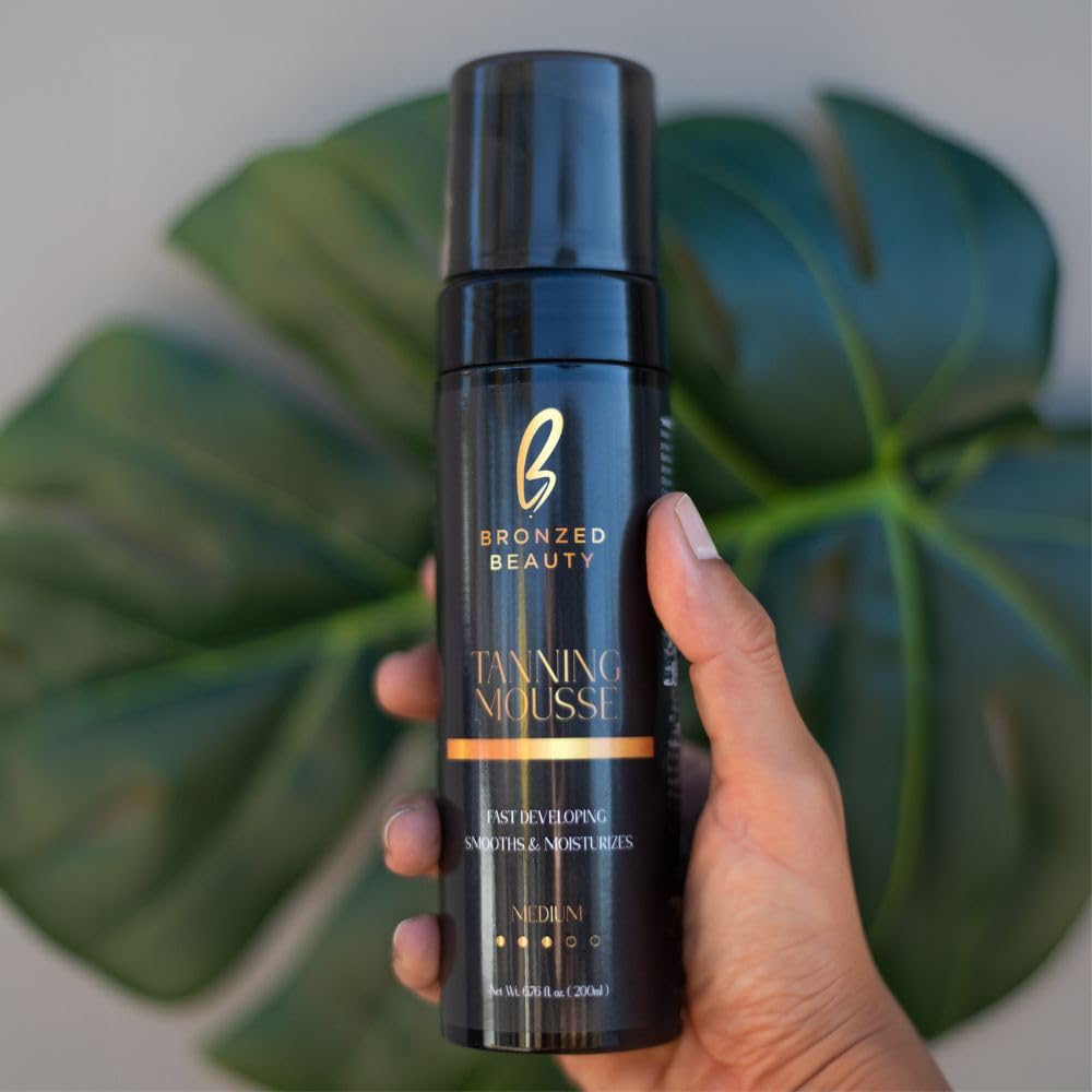 Self Tanning Mousse - Medium | 6.76 Fl Oz - Infused with Vitamin E & Aloe Vera for Radiant Skin