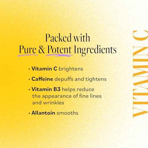 Derma E Vitamin C Bright Eyes Hydro Gel Under Eye Patches (30 Pairs), Allantoin, Caffeine & Vitamin B3, Eye Masks to Helps Reduce Fine Lines, Wrinkles, Dark Circles & Puffy Eyes, 60ct
