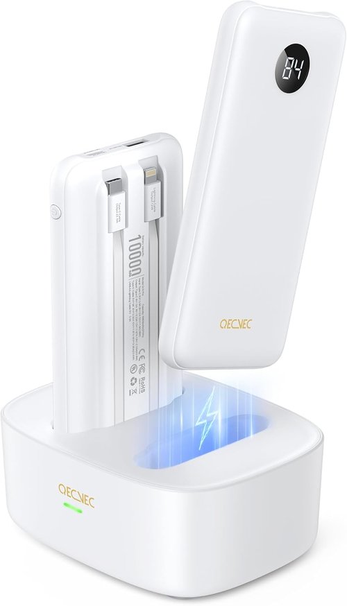10000mAh Portable Charger by [Brand Name] - Fast Charging Power Bank for iPhone & Galaxy - Slim Design, 2 Pack - Black