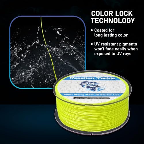 Reaction Tackle Braided Fishing Line Blue Camo 30LB 150yd