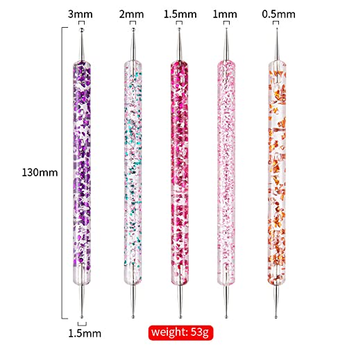 Nail Art Brushes Set, 20pcs Nail Design Painting Brushes, Professional Nail Art Design Brushes, Nail Fine Liner Brushes, White