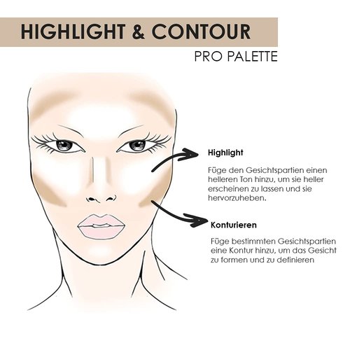 NYX PROFESSIONAL MAKEUP Highlight & Contour Pro Palette - Versatile Shades for Flawless Definition