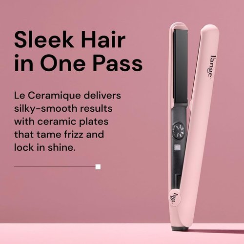 L'ANGE HAIR Le Ceramique Flat Iron Hair Straightener - Fast Heating Ceramic for Moisture & Shine | Blush