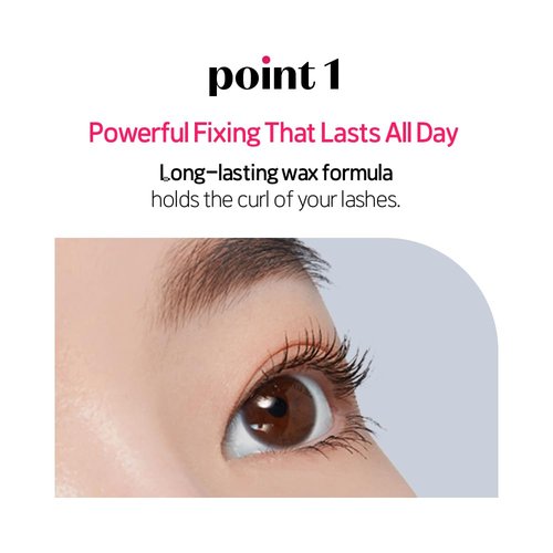ETUDE Dr. Mascara Fixer - Long-Lasting Curl Hold & Smudge-Proof Formula | Vegan Certified Black (0.203 Fl Oz)