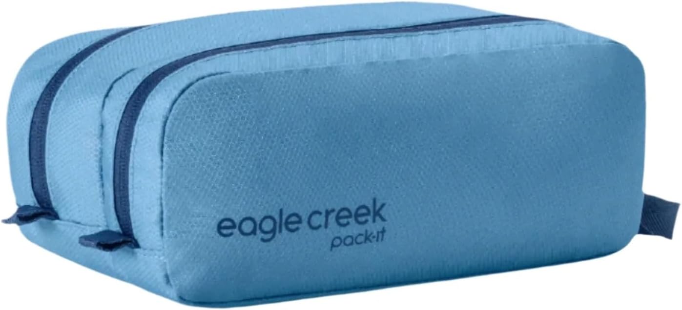 Eagle Creek Pack-It Reveal Quick Trip Toiletry Bag - Dual-Compartment Design | Water-Resistant, Quick-Drying - Blue Dawn