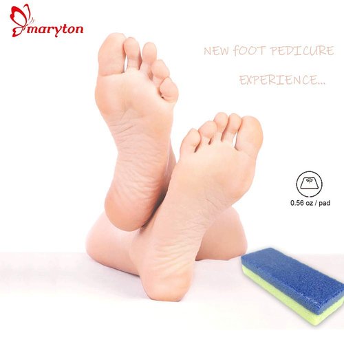 Maryton Foot Pumice Stone for Feet Hard Skin Callus Remover and Scrubber (Pack of 4) (Yellow)