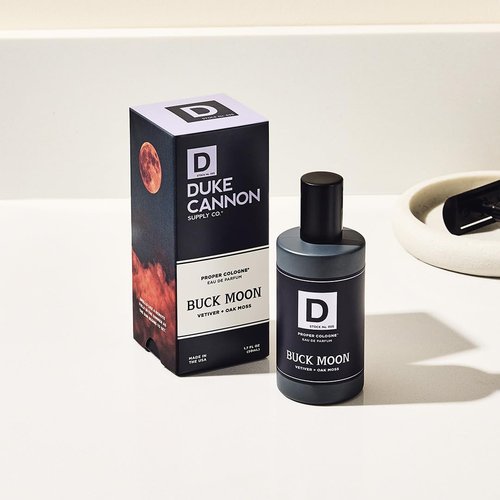 Duke Cannon Proper Cologne Buck Moon | Men's Eau de Parfum | Lime and Vetiver | Warm, Earthy, Long-Lasting Scent | 1.7 fl oz