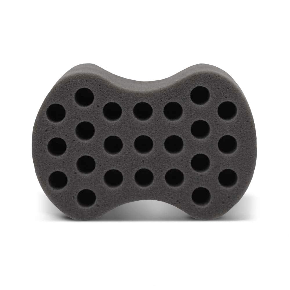 Upgraded Nudred Hair Sponge Brush- Texturizer, Hair Care Twister for Black Men/Women | Twist & Curl Comb| Barber Curling Tool for Afro Curly Hair Styling - Dreads, Curls, Coils | Large Holes (Silver)