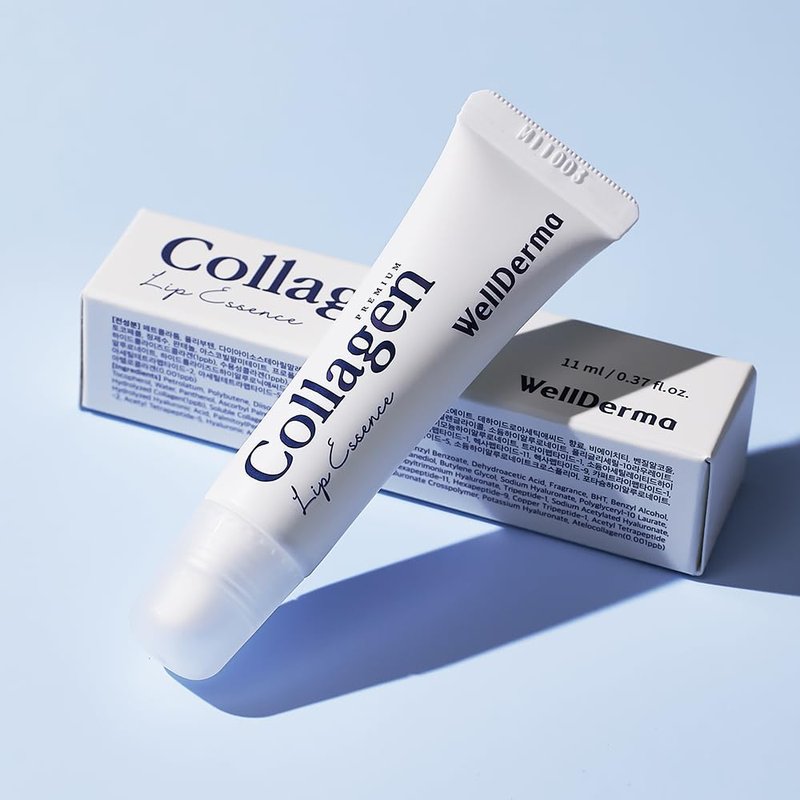 WELLDERMA Collagen Hydro Lip Essence 2-Pack, 11mL × 2 – Smooth Glossy Lip Coating with Collagen Blend, Hyaluronic & Peptide Complex, Honey-Like Scent