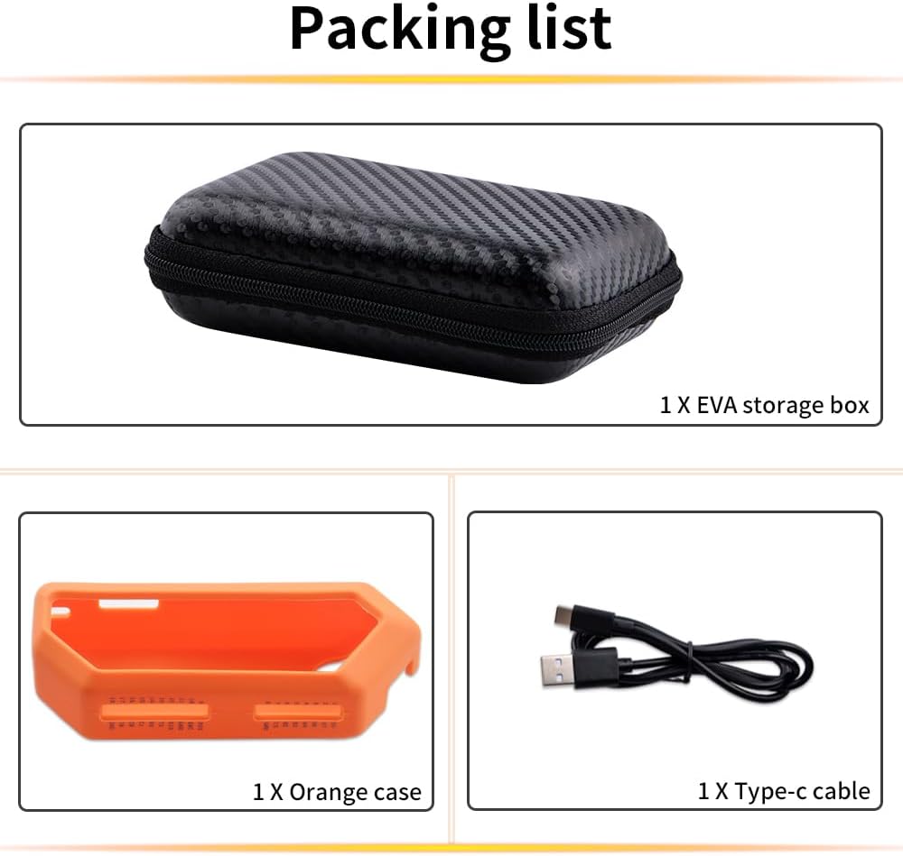 Hard Carrying Case for Flipper Zero, Flipper Zero Protective Silicone Case Cover, Mesh Pocket Fits USB Cable, Orange (Case Only)